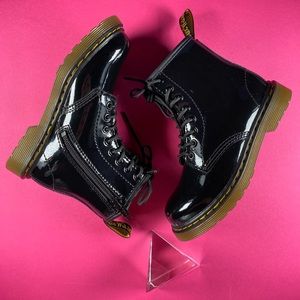 Doc Martens Junior Delaney Boot Black Patent US 11